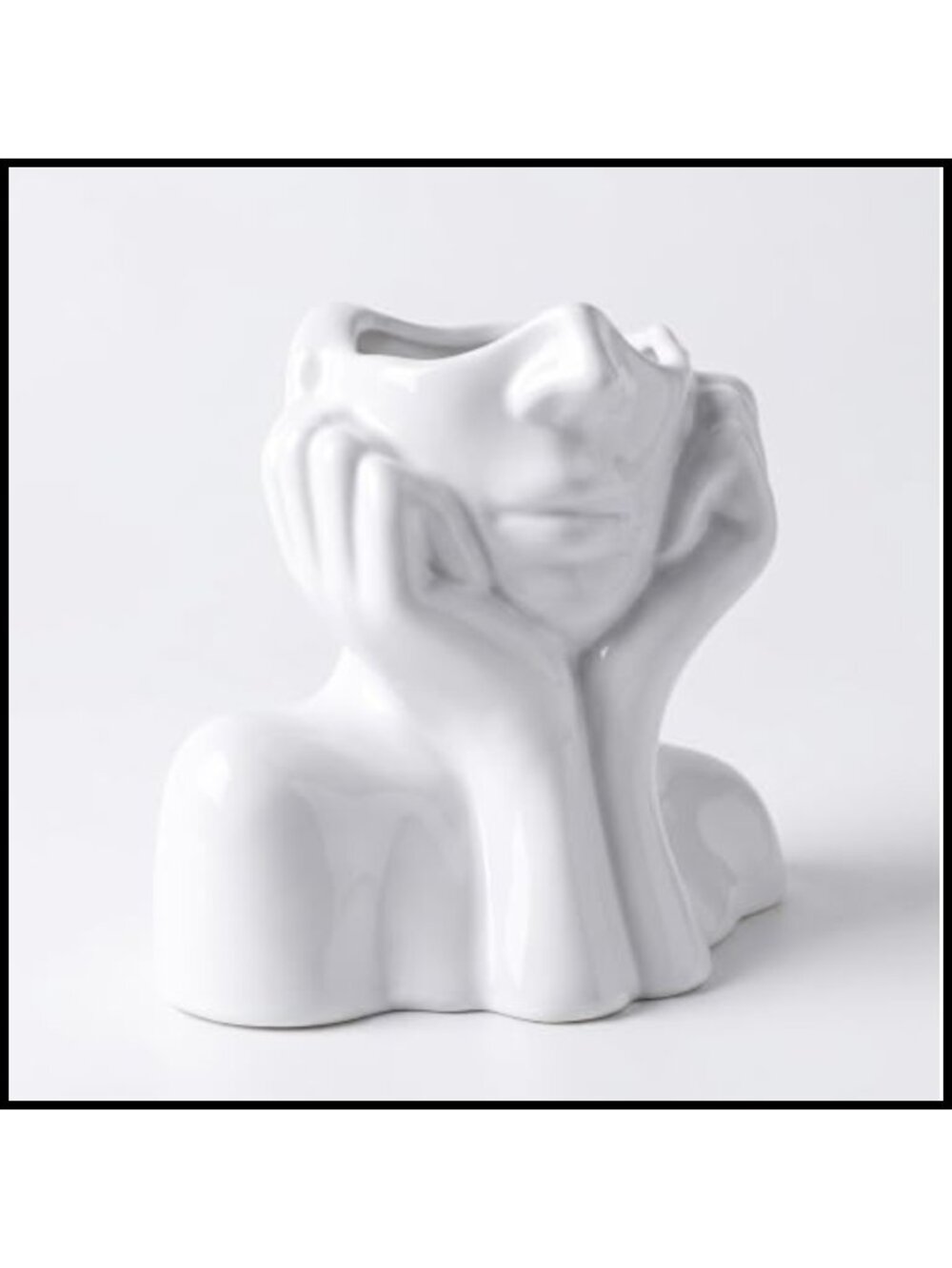 Modern Abstract Resin Face Bust Sculpture Desk Decor Statue